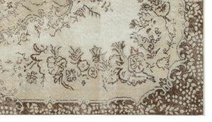 Beige Over Dyed Vintage Rug 5'9'' x 9'11'' ft 174 x 302 cm