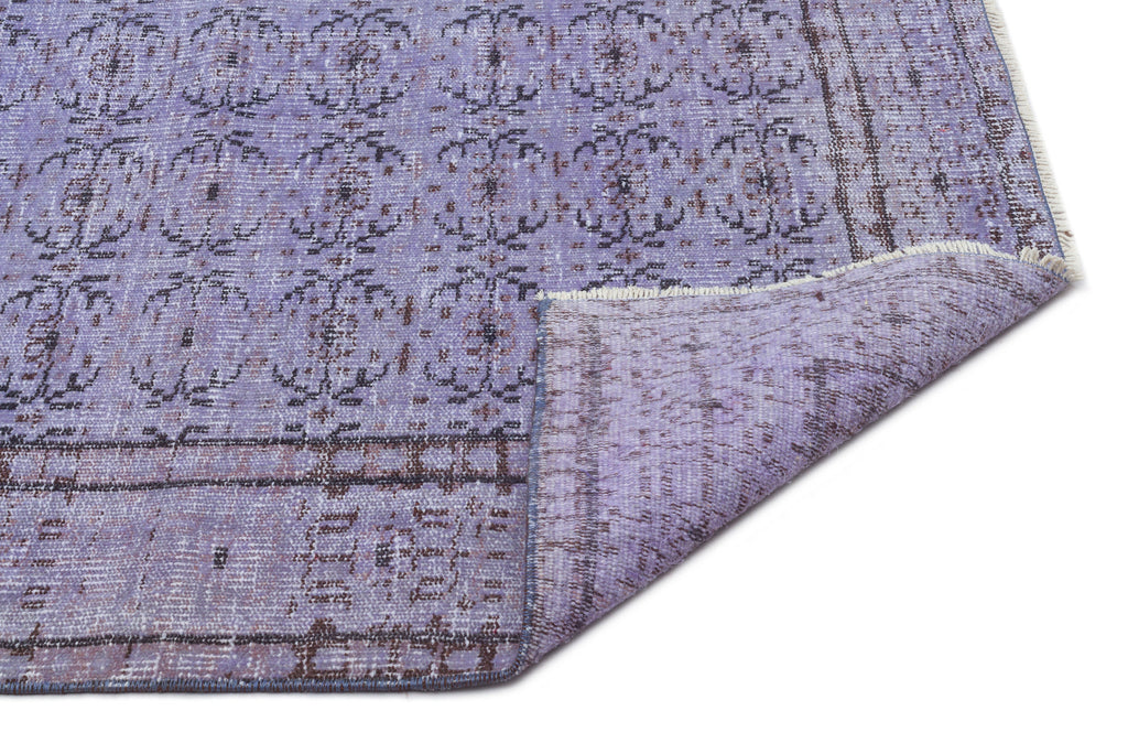 Purple Over Dyed Vintage Rug 5'8'' x 9'7'' ft 173 x 292 cm