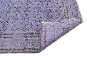 Purple Over Dyed Vintage Rug 5'8'' x 9'7'' ft 173 x 292 cm