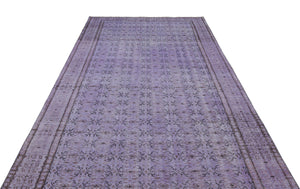 Purple Over Dyed Vintage Rug 5'8'' x 9'7'' ft 173 x 292 cm