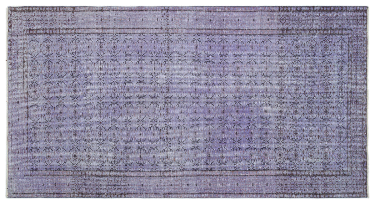 Purple Over Dyed Vintage Rug 5&#39;8&#39;&#39; x 9&#39;7&#39;&#39; ft 173 x 292 cm