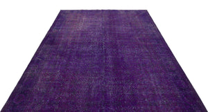 Purple Over Dyed Vintage Rug 6'10'' x 10'3'' ft 208 x 313 cm