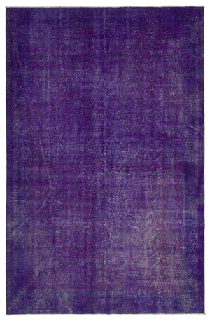 Purple Over Dyed Vintage Rug 6'10'' x 10'3'' ft 208 x 313 cm