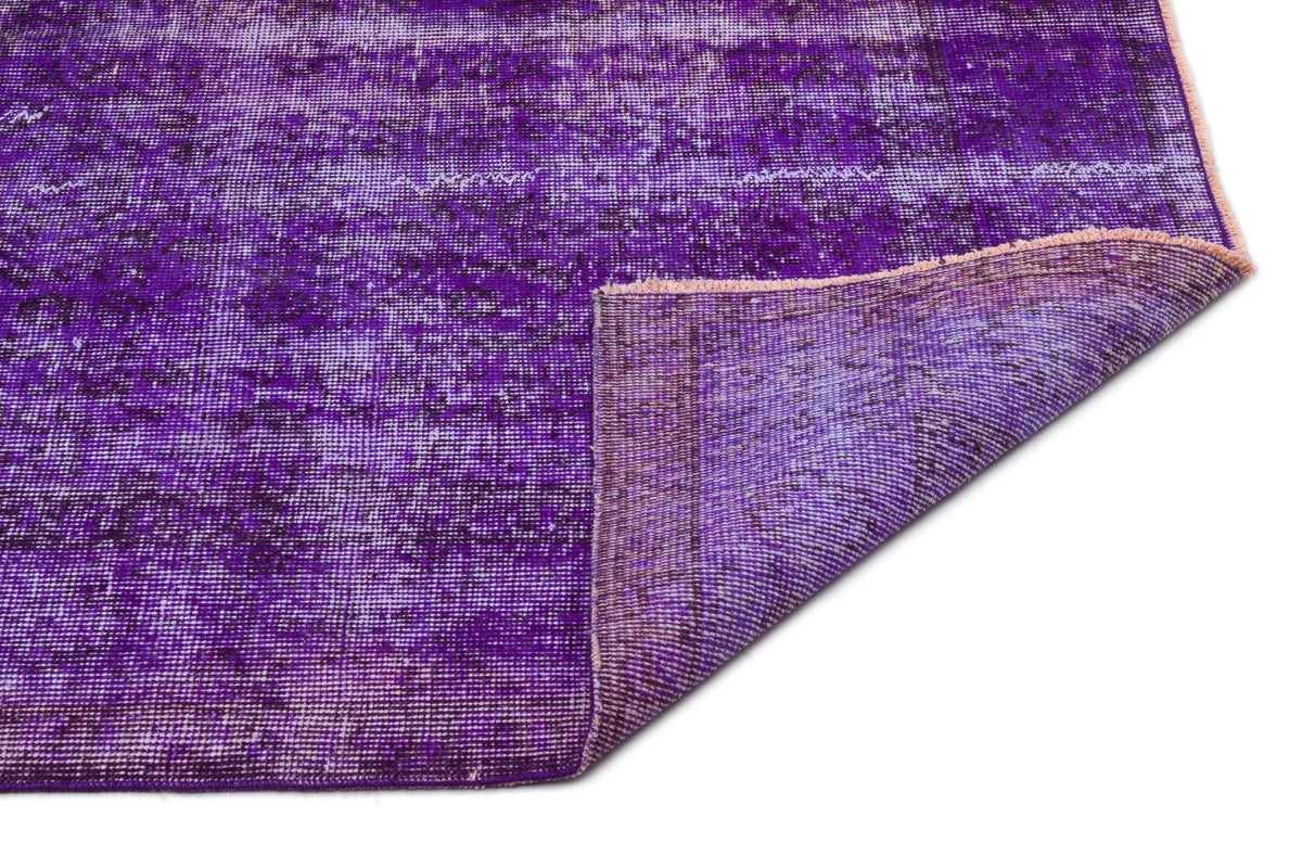 Purple Over Dyed Vintage Rug 5&#39;5&#39;&#39; x 8&#39;11&#39;&#39; ft 164 x 273 cm
