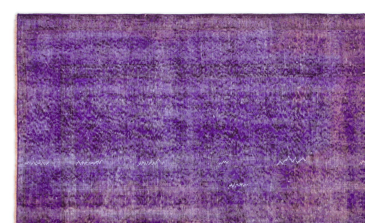 Purple Over Dyed Vintage Rug 5&#39;5&#39;&#39; x 8&#39;11&#39;&#39; ft 164 x 273 cm