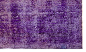 Purple Over Dyed Vintage Rug 5'5'' x 8'11'' ft 164 x 273 cm