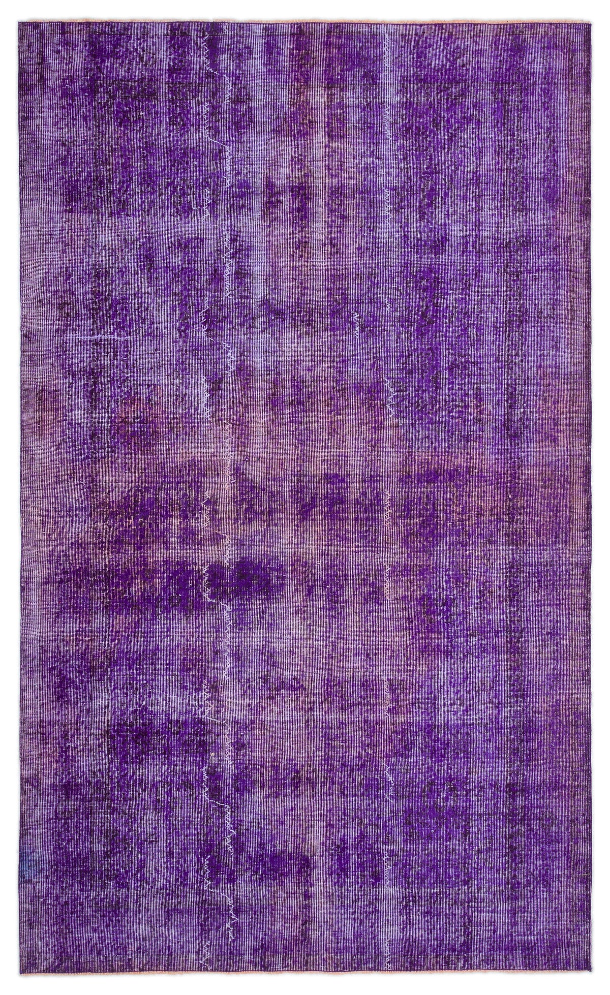 Purple Over Dyed Vintage Rug 5&#39;5&#39;&#39; x 8&#39;11&#39;&#39; ft 164 x 273 cm