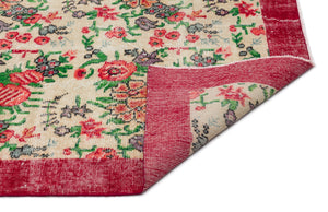 Retro Over Dyed Vintage Rug 5'8'' x 9'3'' ft 172 x 283 cm