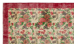 Retro Over Dyed Vintage Rug 5'8'' x 9'3'' ft 172 x 283 cm