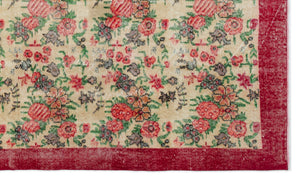 Retro Over Dyed Vintage Rug 5'8'' x 9'3'' ft 172 x 283 cm
