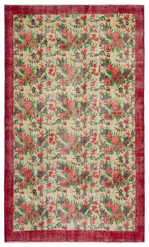 Retro Over Dyed Vintage Rug 5'8'' x 9'3'' ft 172 x 283 cm