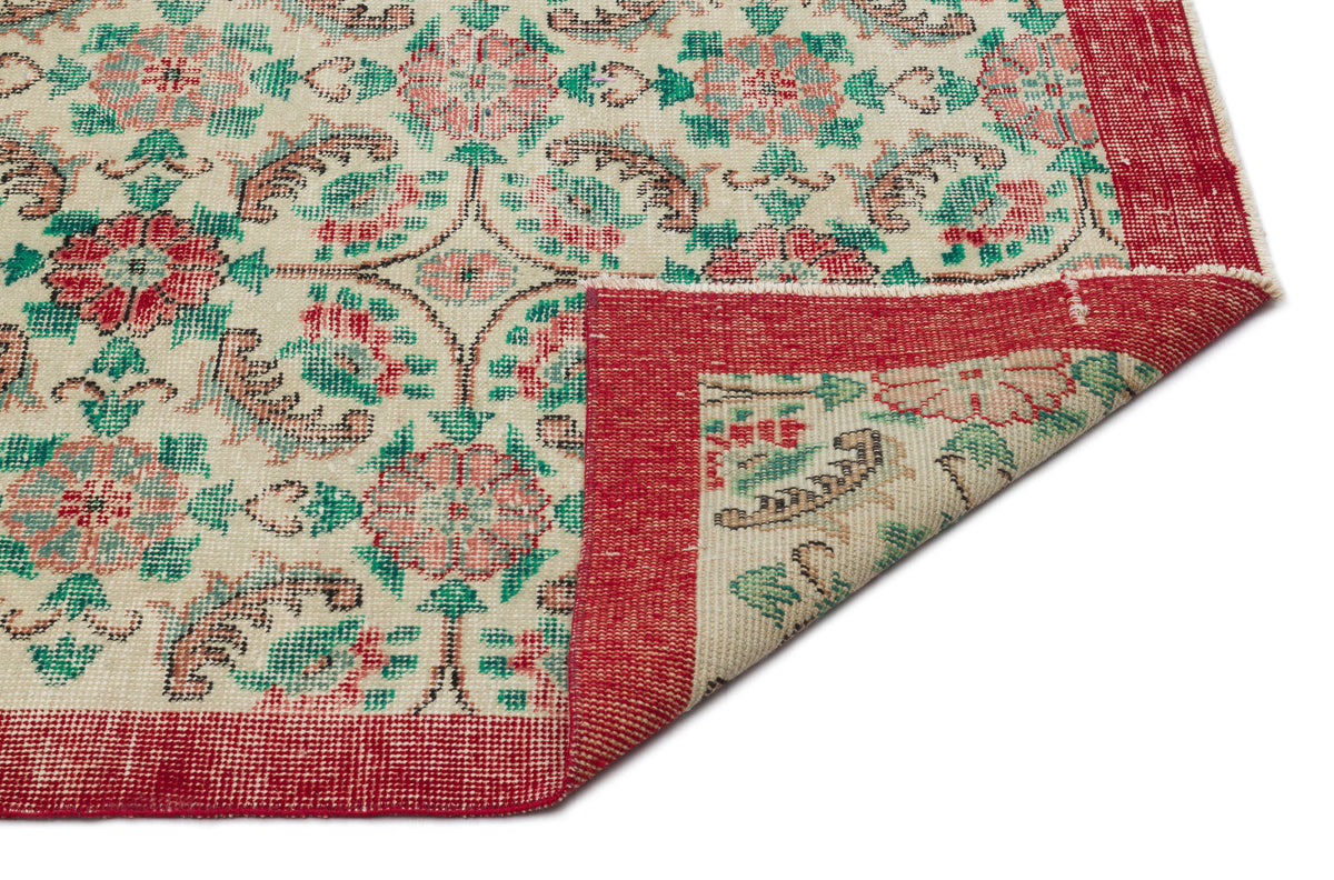 Naturel Over Dyed Vintage Rug 6&#39;4&#39;&#39; x 9&#39;11&#39;&#39; ft 193 x 301 cm