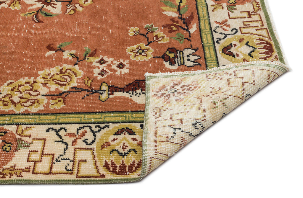 Retro Over Dyed Vintage Rug 5'9'' x 10'1'' ft 176 x 308 cm