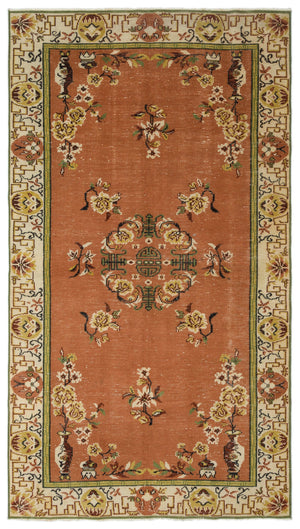Retro Over Dyed Vintage Rug 5'9'' x 10'1'' ft 176 x 308 cm