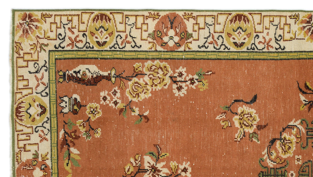 Retro Over Dyed Vintage Rug 5'9'' x 10'1'' ft 176 x 308 cm
