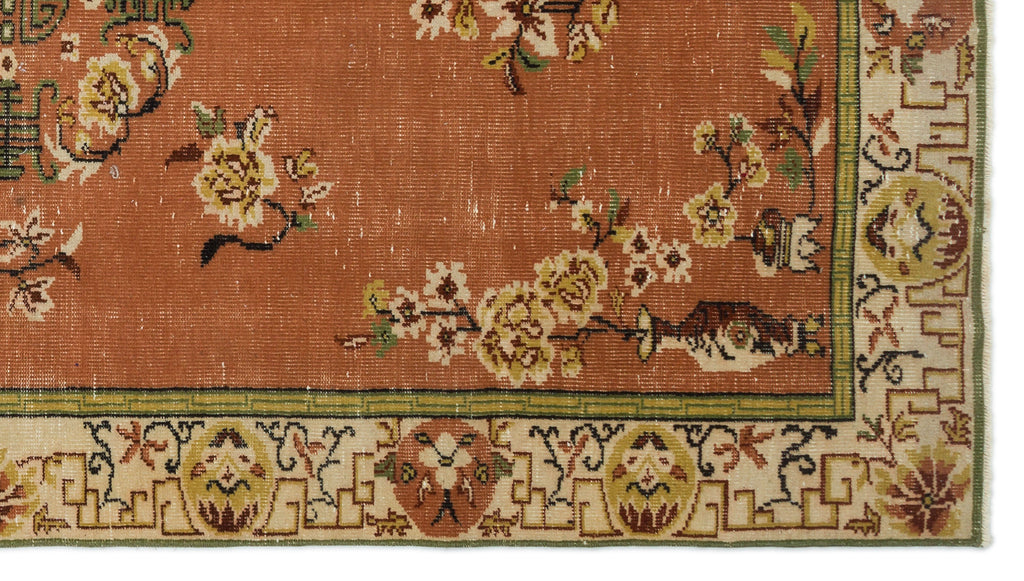 Retro Over Dyed Vintage Rug 5'9'' x 10'1'' ft 176 x 308 cm