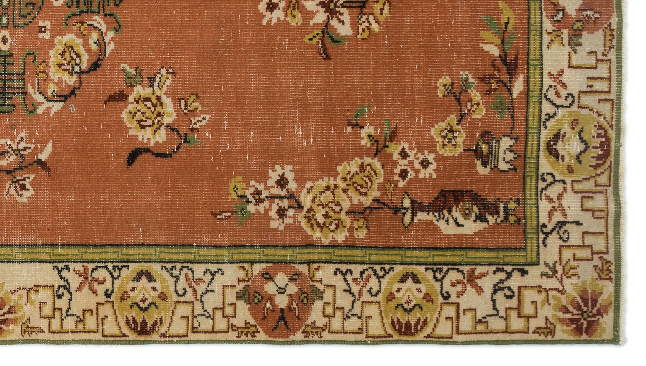 Retro Over Dyed Vintage Rug 5'9'' x 10'1'' ft 176 x 308 cm