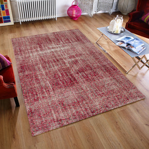 Red Over Rug  I Plain Rug | Turkish Rug | Hand Weaving Rug  | Living Room Rug | Wool Rug | Vintage Rug | Tumbled Rug  | Retro Rug | Boho Rug I 6'3'' x 10'1'' ft 191 x 308 cm