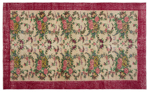 Retro Over Dyed Vintage Rug 6'0'' x 9'8'' ft 184 x 294 cm