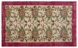 Retro Over Dyed Vintage Rug 6'0'' x 9'8'' ft 184 x 294 cm