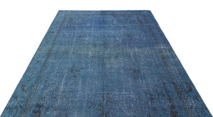 Blue Over Dyed Vintage Rug 6'6'' x 10'1'' ft 198 x 307 cm