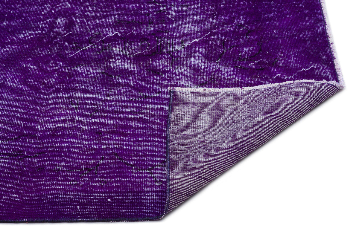 Purple Over Dyed Vintage Rug 6&#39;8&#39;&#39; x 9&#39;11&#39;&#39; ft 203 x 301 cm