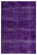Purple Over Dyed Vintage Rug 6'8'' x 9'11'' ft 203 x 301 cm