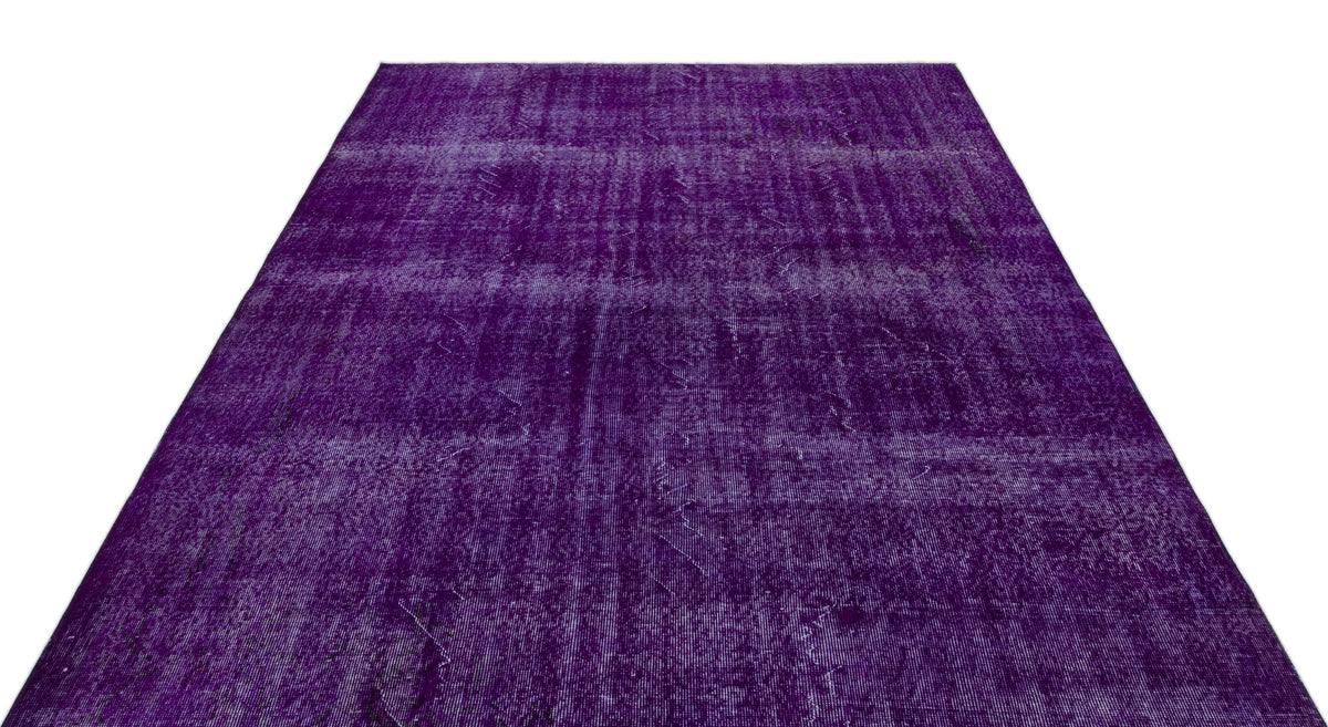 Purple Over Dyed Vintage Rug 6&#39;8&#39;&#39; x 9&#39;11&#39;&#39; ft 203 x 301 cm