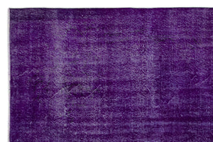 Purple Over Dyed Vintage Rug 6'8'' x 9'11'' ft 203 x 301 cm