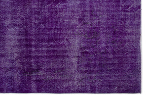 Purple Over Dyed Vintage Rug 6'8'' x 9'11'' ft 203 x 301 cm