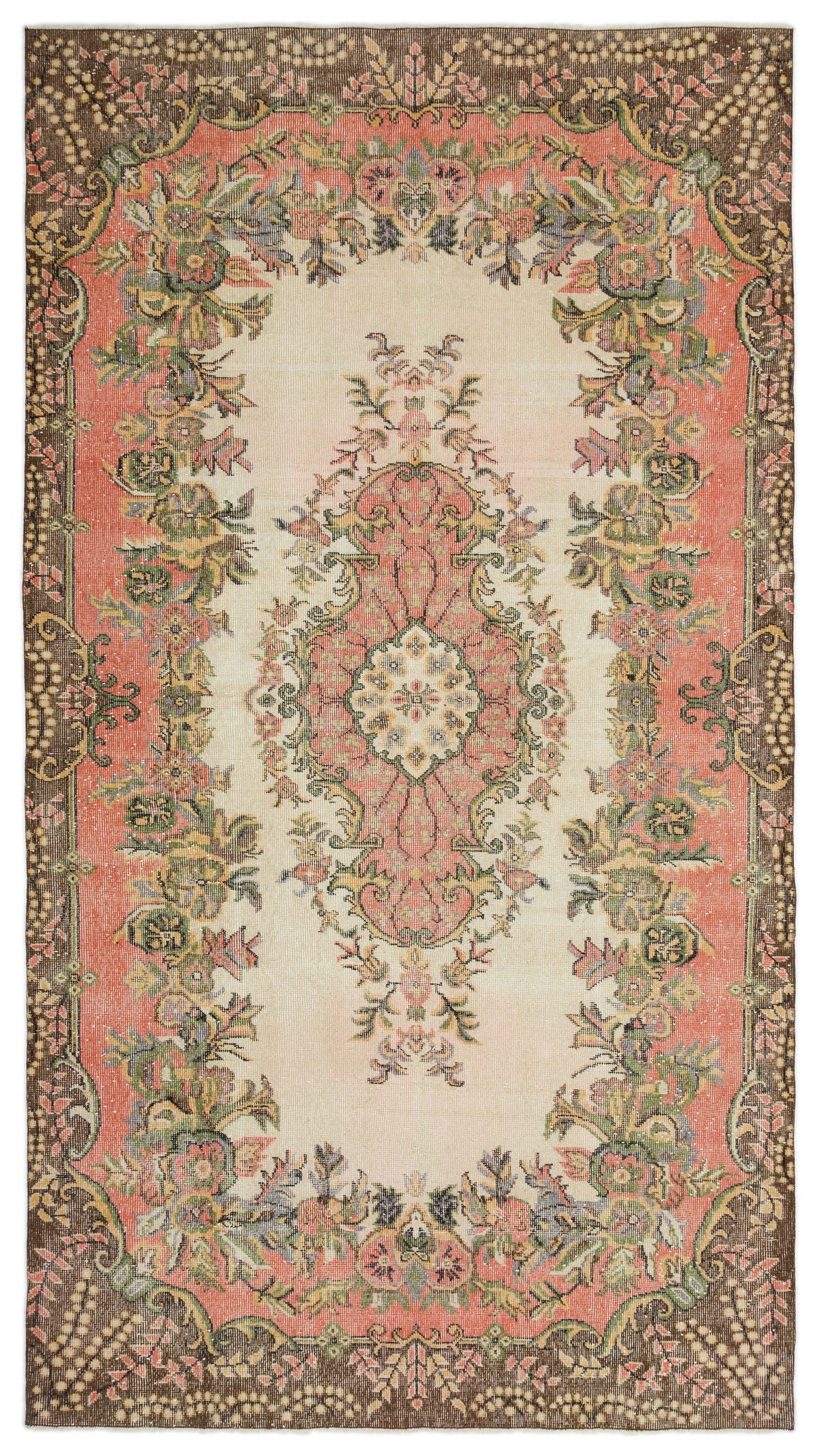 Naturel Over Dyed Vintage Rug 5&#39;5&#39;&#39; x 9&#39;10&#39;&#39; ft 165 x 300 cm