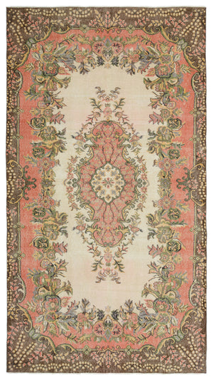 Naturel Over Dyed Vintage Rug 5'5'' x 9'10'' ft 165 x 300 cm