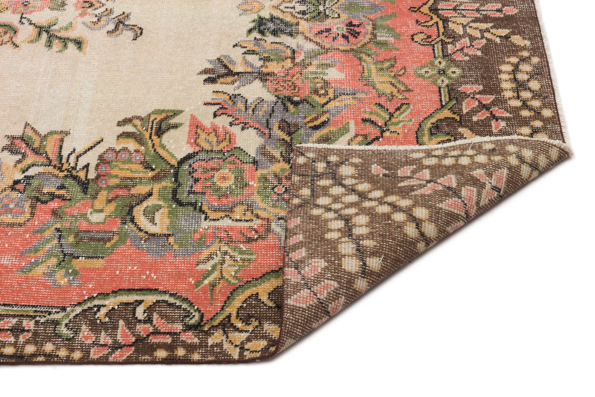 Naturel Over Dyed Vintage Rug 5&#39;5&#39;&#39; x 9&#39;10&#39;&#39; ft 165 x 300 cm