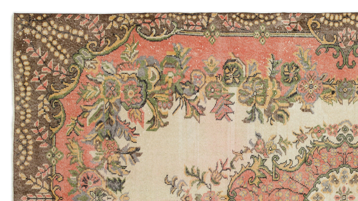 Naturel Over Dyed Vintage Rug 5&#39;5&#39;&#39; x 9&#39;10&#39;&#39; ft 165 x 300 cm