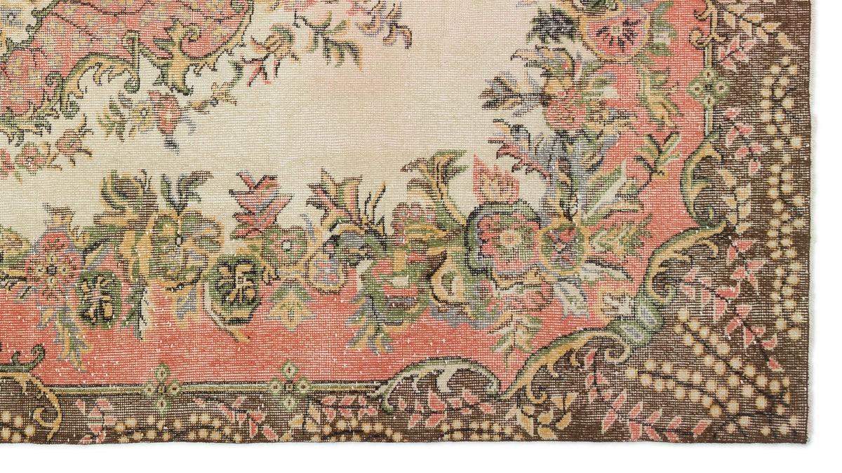 Naturel Over Dyed Vintage Rug 5&#39;5&#39;&#39; x 9&#39;10&#39;&#39; ft 165 x 300 cm