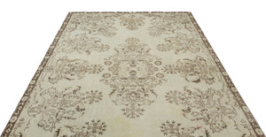 Beige Over Dyed Vintage Rug 6'11'' x 10'6'' ft 210 x 320 cm