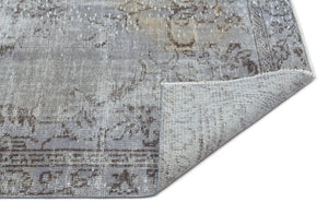 Gray Over Dyed Vintage Rug 5'3'' x 8'11'' ft 160 x 271 cm