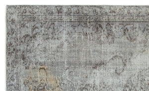Gray Over Dyed Vintage Rug 5'3'' x 8'11'' ft 160 x 271 cm