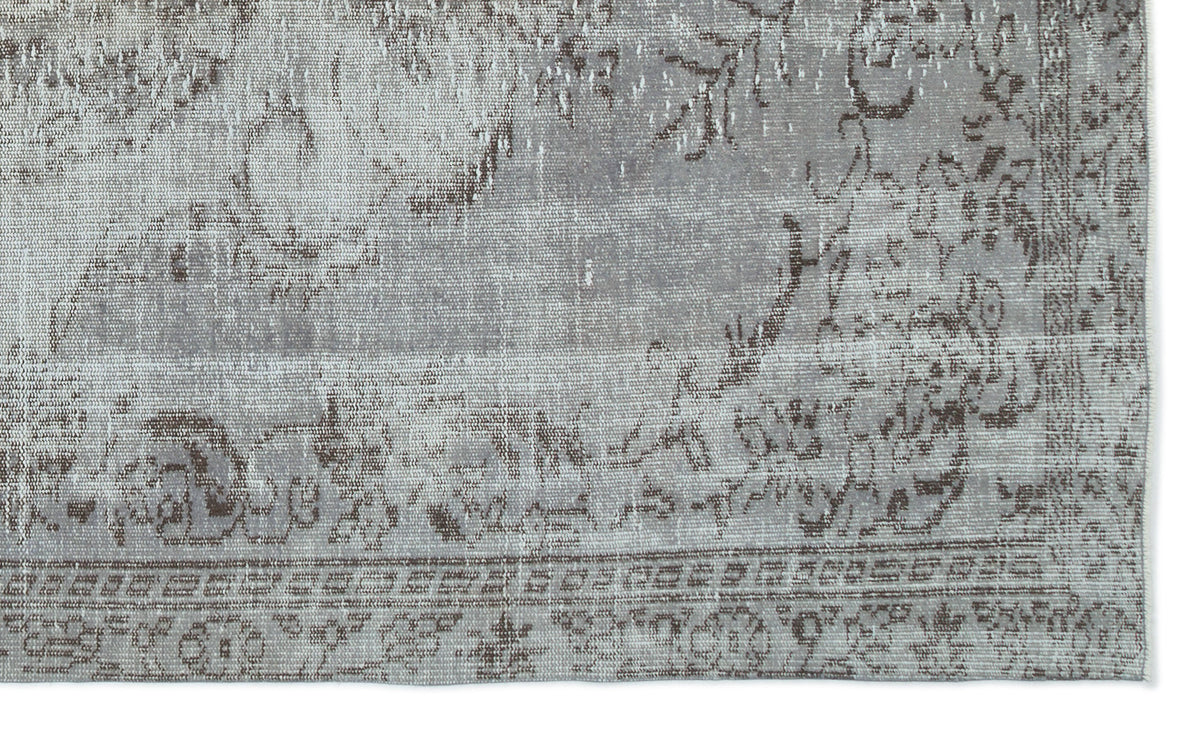 Gray Over Dyed Vintage Rug 5&#39;3&#39;&#39; x 8&#39;11&#39;&#39; ft 160 x 271 cm