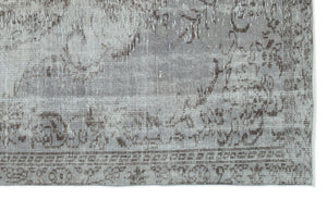 Gray Over Dyed Vintage Rug 5'3'' x 8'11'' ft 160 x 271 cm