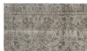 Gray Over Dyed Vintage Rug 4'8'' x 8'5'' ft 142 x 256 cm