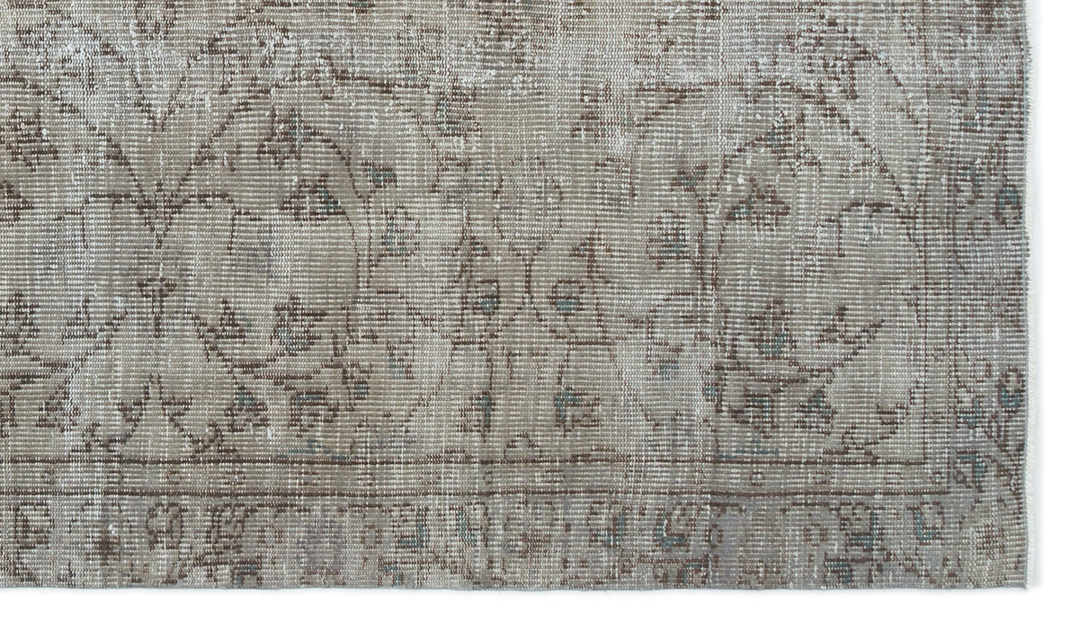 Gray Over Dyed Vintage Rug 4&#39;8&#39;&#39; x 8&#39;5&#39;&#39; ft 142 x 256 cm