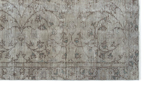 Gray Over Dyed Vintage Rug 4'8'' x 8'5'' ft 142 x 256 cm