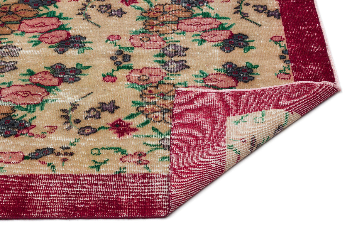 Naturel Over Dyed Vintage Rug 3&#39;7&#39;&#39; x 6&#39;4&#39;&#39; ft 110 x 193 cm