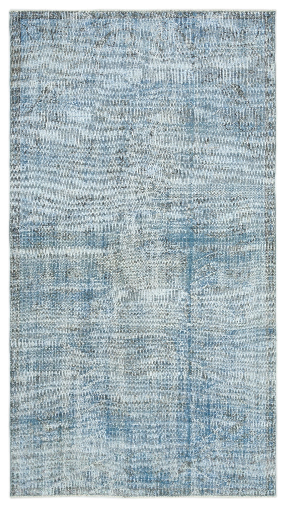 Blue Over Dyed Vintage Rug 4&#39;6&#39;&#39; x 8&#39;0&#39;&#39; ft 138 x 245 cm