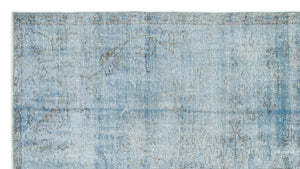 Blue Over Dyed Vintage Rug 4'6'' x 8'0'' ft 138 x 245 cm