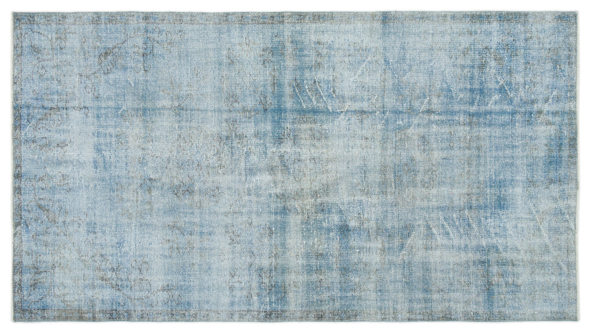 Blue Over Dyed Vintage Rug 4&#39;6&#39;&#39; x 8&#39;0&#39;&#39; ft 138 x 245 cm