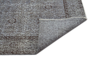 Gray Over Dyed Vintage Rug 6'6'' x 9'12'' ft 197 x 304 cm