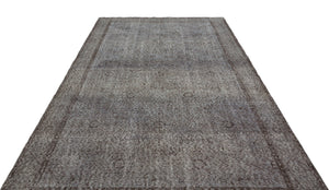Gray Over Dyed Vintage Rug 6'6'' x 9'12'' ft 197 x 304 cm