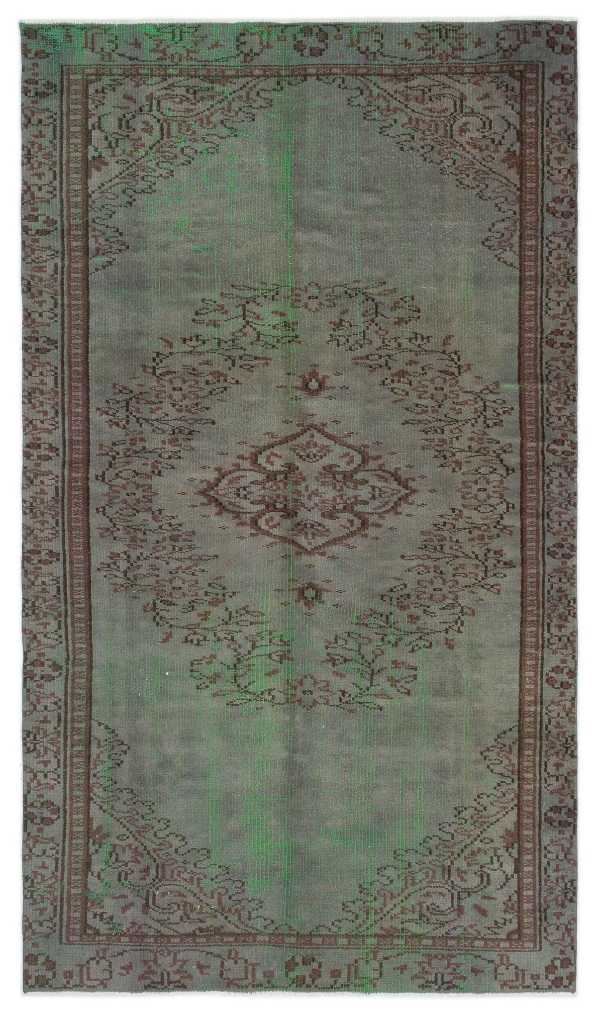 Naturel Over Dyed Vintage Rug 4&#39;8&#39;&#39; x 8&#39;2&#39;&#39; ft 143 x 248 cm